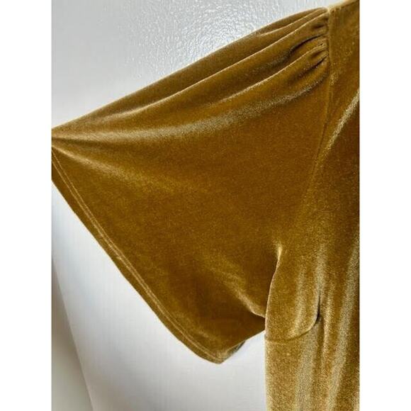 Baltic Born lavish Velvet Meghan Wrap Maxi Dress Womens XL Gold - Picture 4 of 9